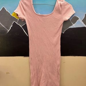 Square neck Ribbed Dress
